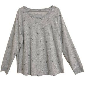 Sonoma Long-Sleeved Shirt with Feather Print